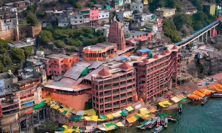 Omkareshwar Jyotirlinga aerial view