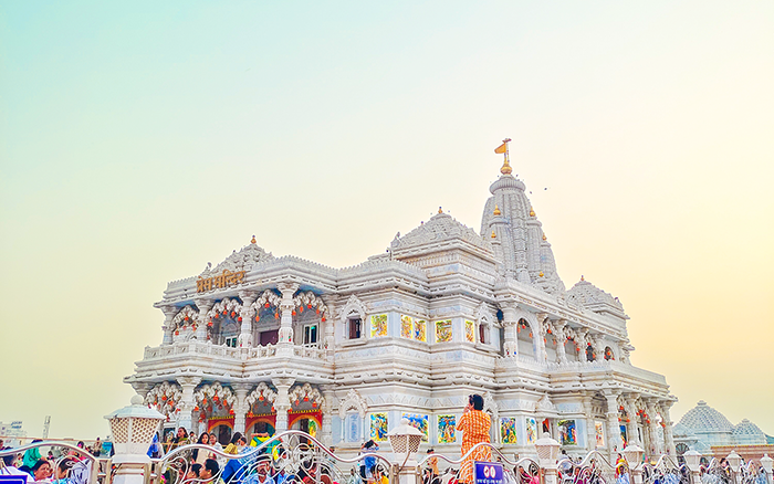 Prem Mandir view in evening